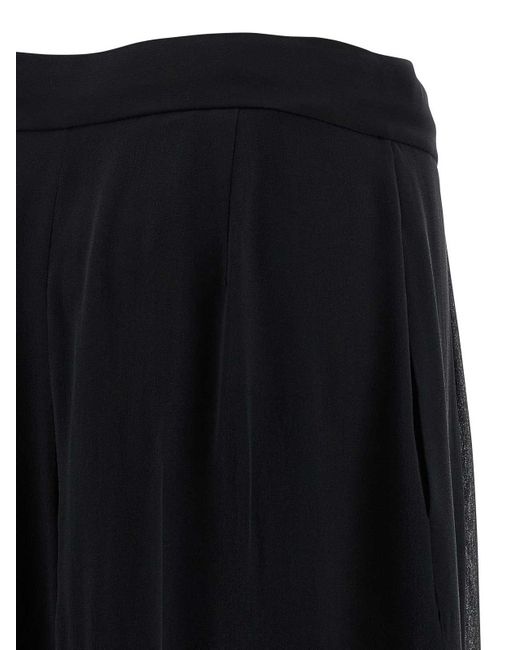Alberta Ferretti Black Silk Pants