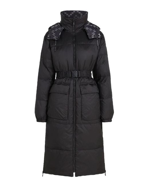 Karl Lagerfeld Black Reversible Long Down Coat