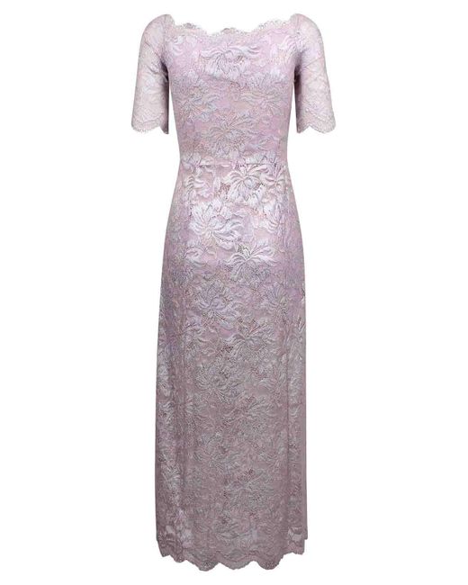 Rabanne Purple Long Lace Dress With Induction