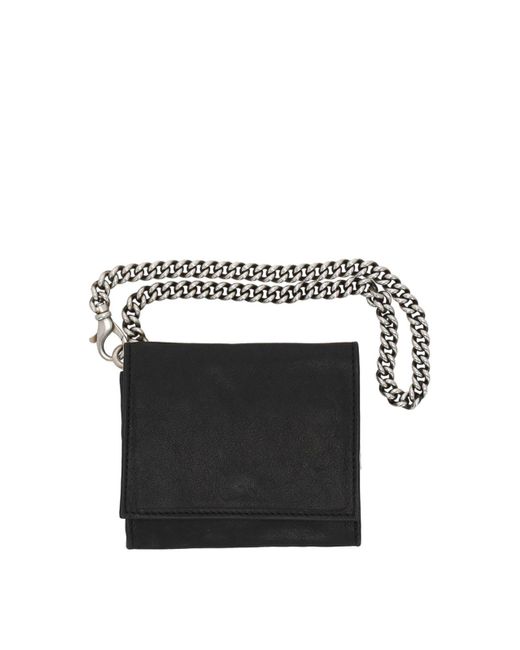 Ann Demeulemeester Black Bojan Small Wallet With Chain