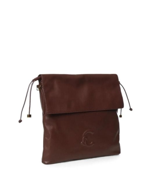Coccinelle Brown Handbag Smooth Leather Berry