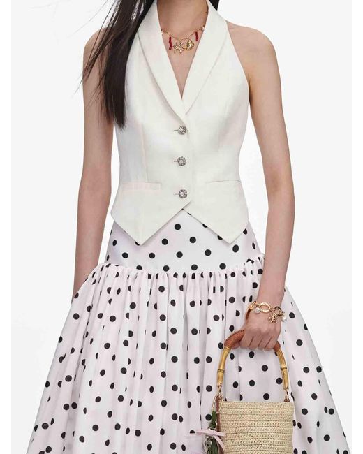 Self-Portrait White Linen Waistcoat