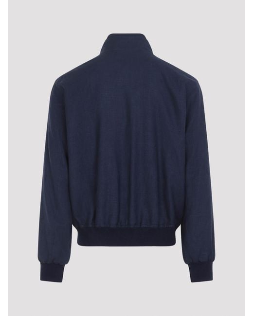 Ralph Lauren Blue Felton Bomber Jacket for men