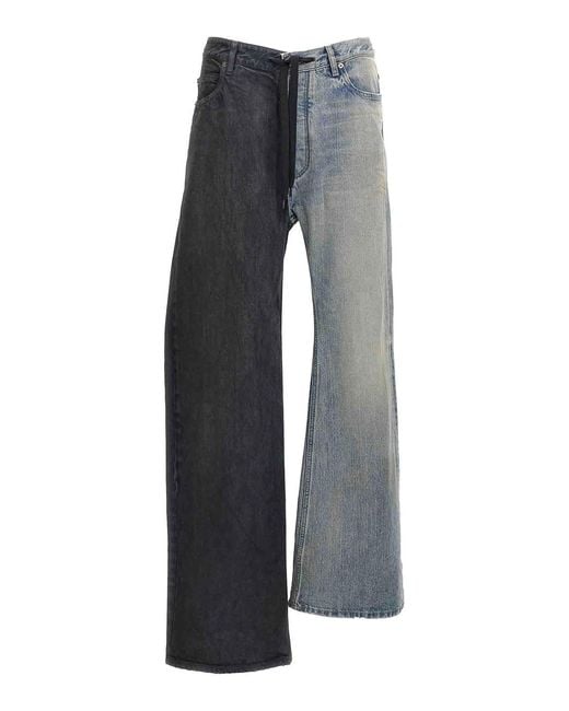 Balenciaga Gray Fifty-Fifty Jeans