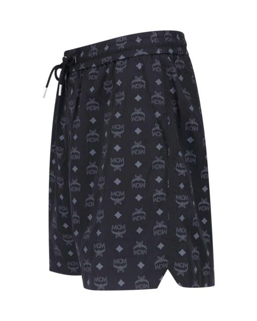 MCM Black Logo Swim Shorts for men