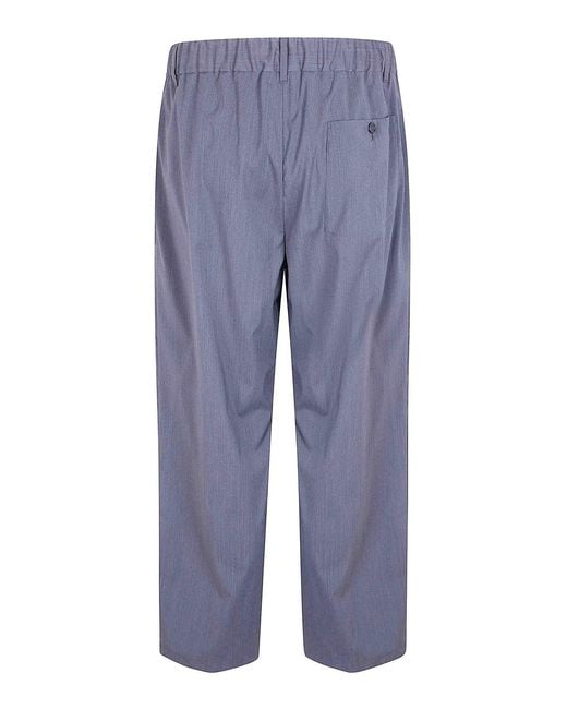 Herno Blue Relaxed Functional Trousers for men