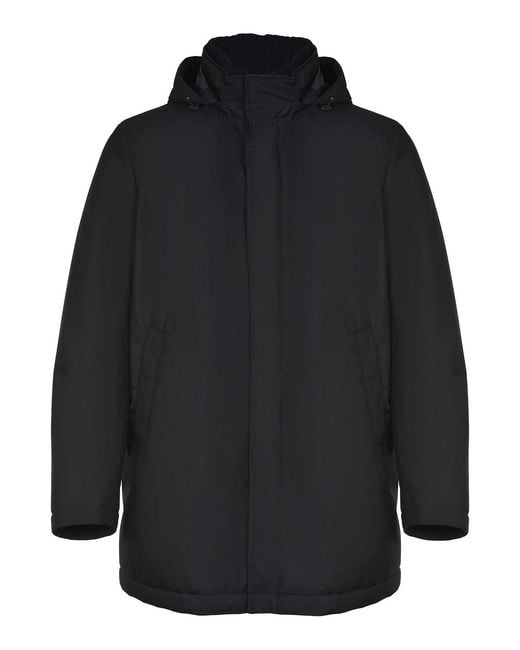 Herno Blue Down Jacket Made Of Technical Fabric for men