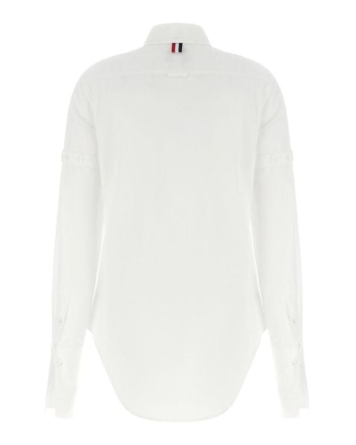 Thom Browne White Button-Down Shirt