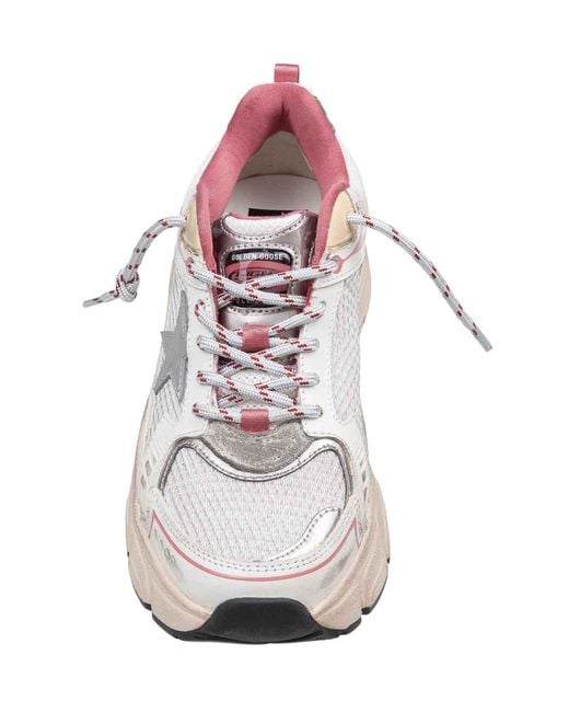 Golden Goose Deluxe Brand White Mesh And Leather Sneakers