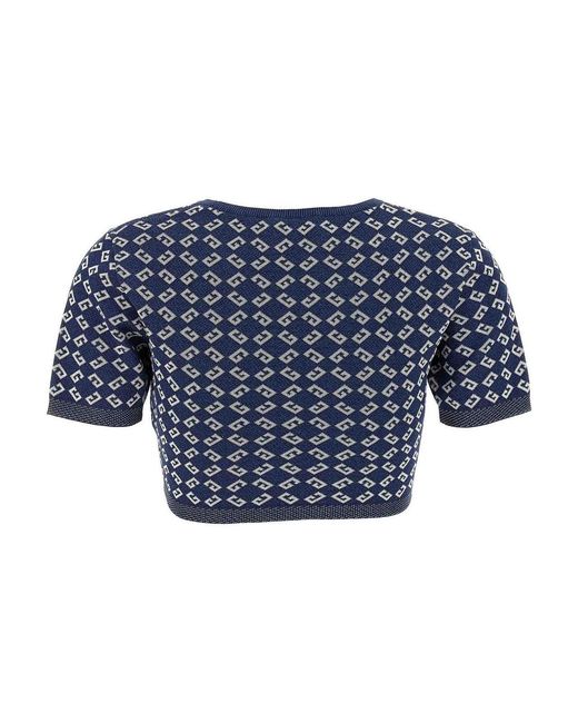Givenchy Blue Cropped Top