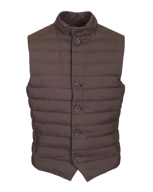 Herno Brown Rain Proof Vest Coats for men