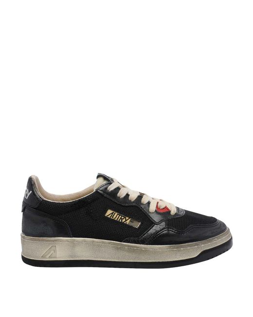 Autry Black Medalist Super Vintage Sneakers for men