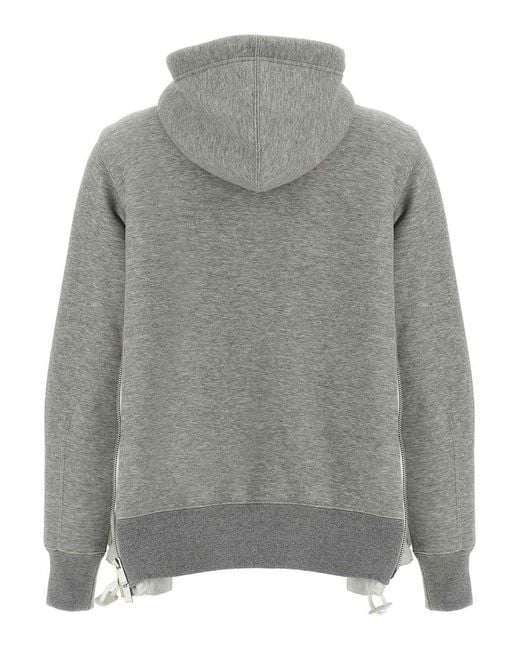 Sacai Gray 'Sponge' Hoodie
