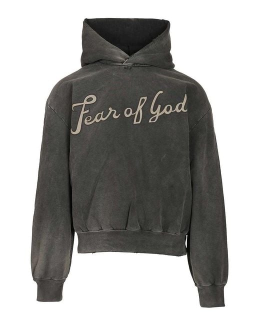 Fear Of God Gray 26 Classic Half Raglan Hoodie for men