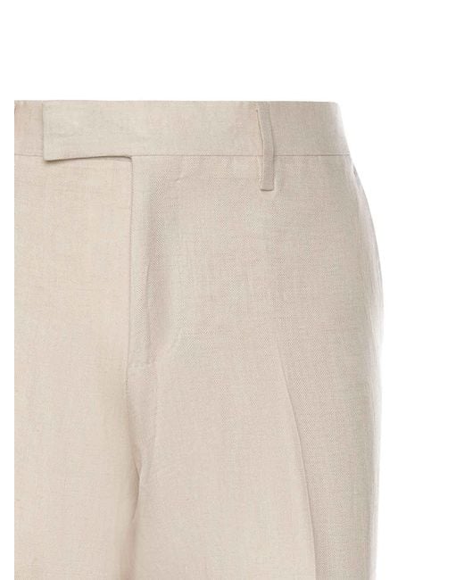 Lardini Natural Linen Trousers for men