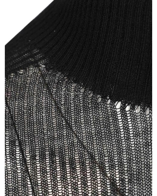 Rick Owens Black Oversized Sweater for men