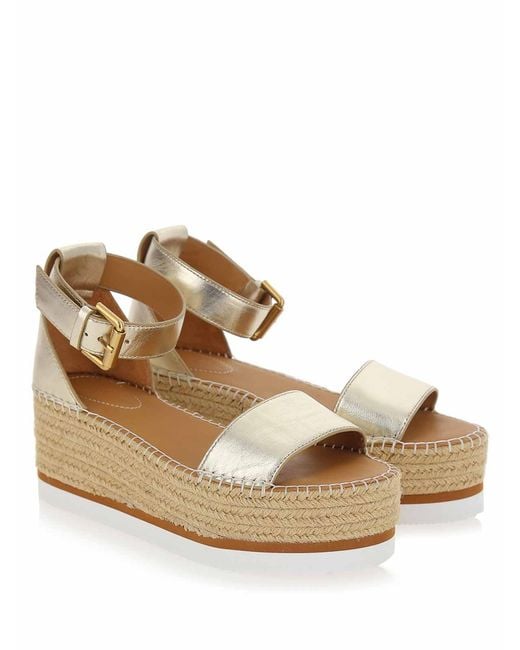 See By Chloé Natural Glyn Espadrillas Plateau