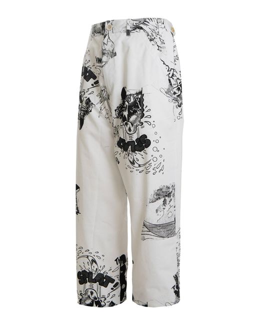 Comme des Garçons White Christian Marclay Trouser for men