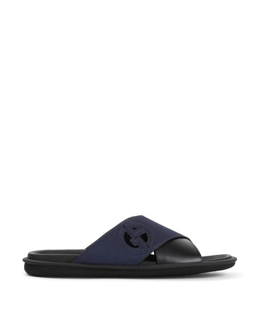 Giorgio Armani Cross Sandals in Blue for Men | Lyst
