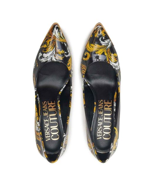 Versace Jeans Couture Metallic Baroque Pump