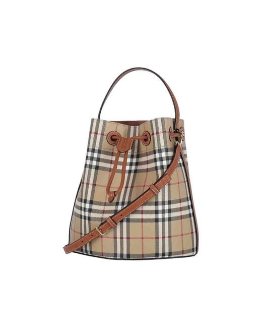 Burberry White Small Bucket Bag