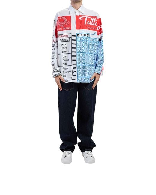 Moschino Blue Schedina Shirt for men