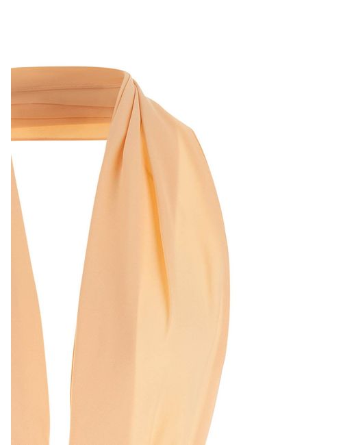 Alberta Ferretti White Scarf-Effect Top