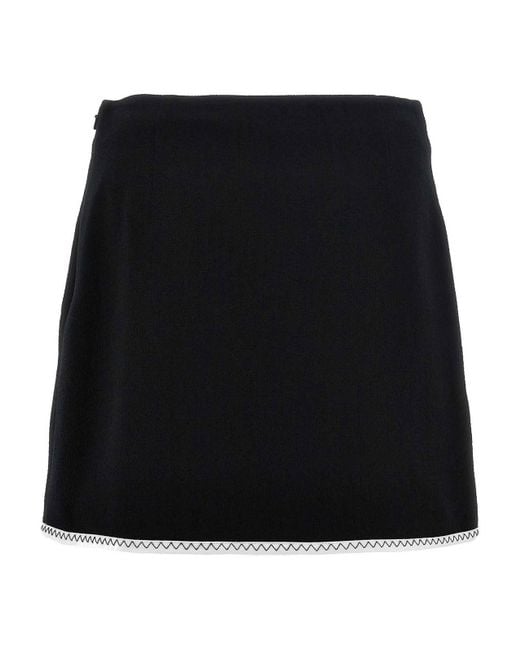Moschino Black Heart Button Skirt