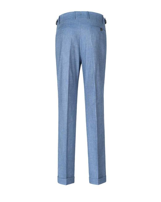 Berwich Blue Relaxed Fit Pants for men