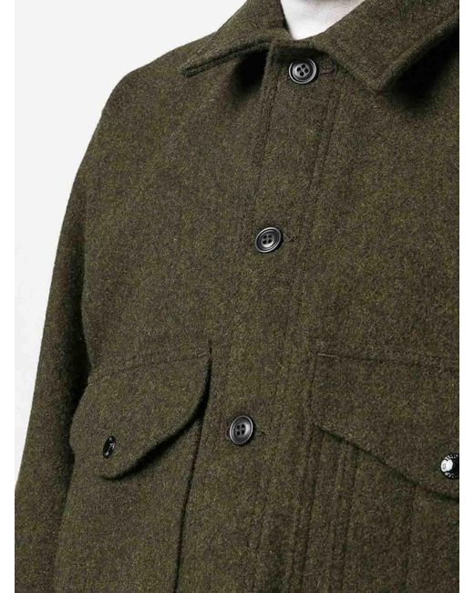 Filson Green Wool Shirt Jacket for men