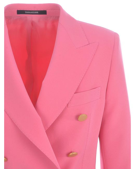 Tagliatore Pink Jacket Double-Breasted
