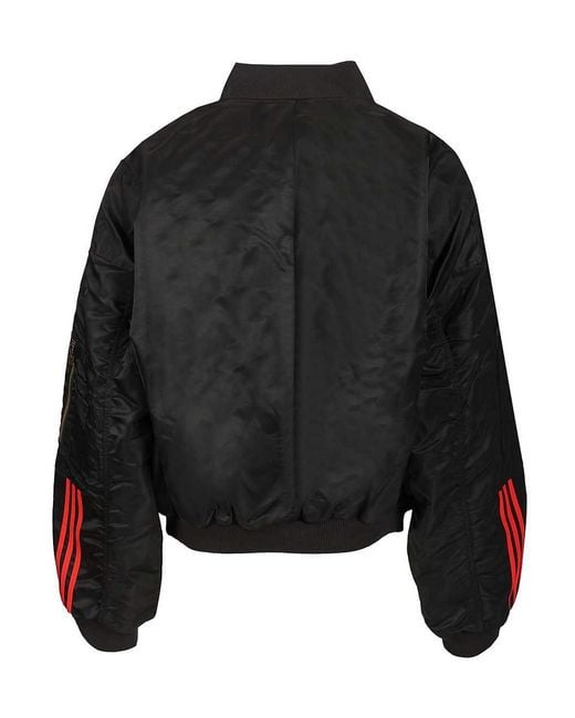 Adidas Originals Black Satin Bomber Jacket for men