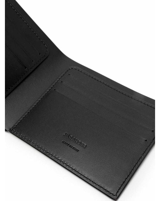 Jil Sander Black Logo Leather Wallet for men