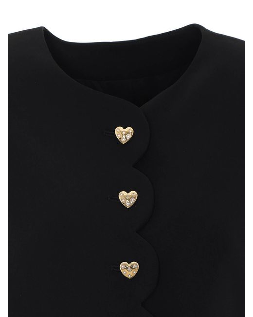 Twinset Blue Heart Buttons Jacket