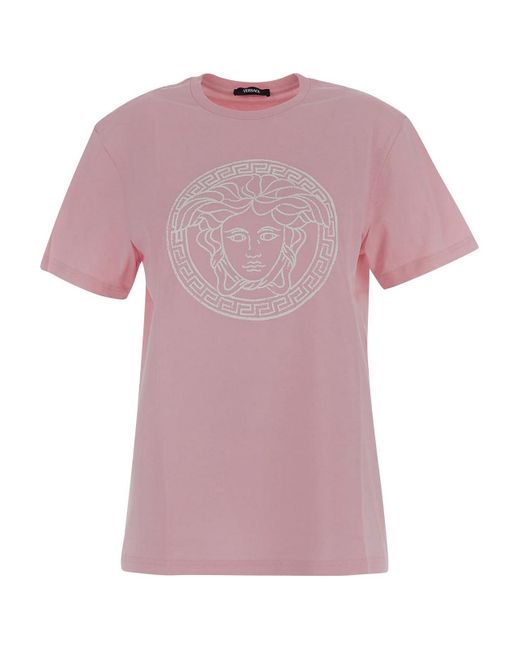 Versace Pink T-shirt With Short Sleeves