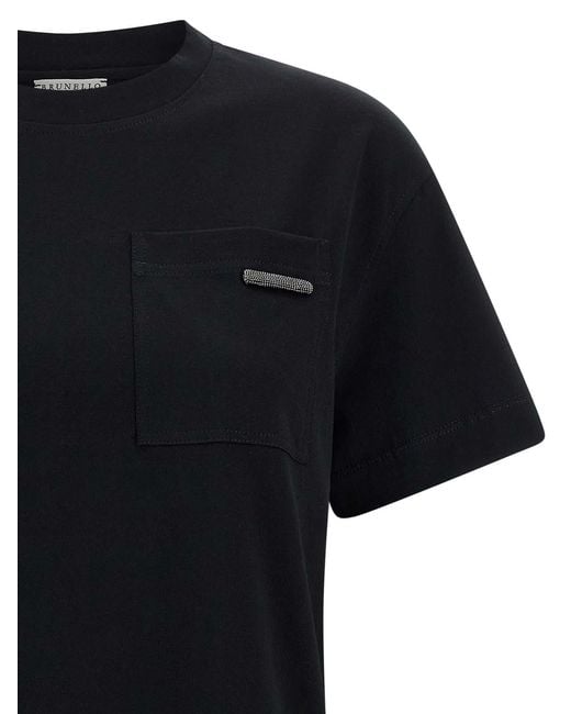 Brunello Cucinelli Black Monile T-Shirt