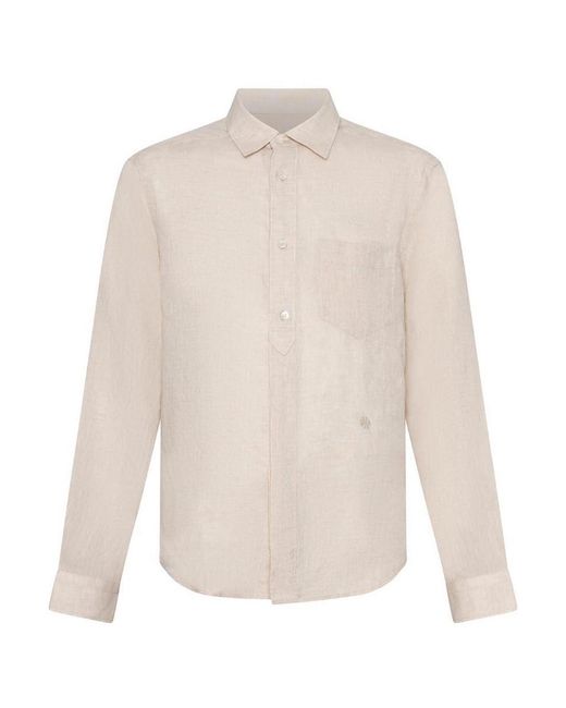 Jacob Cohen White Light Linen Shirt for men