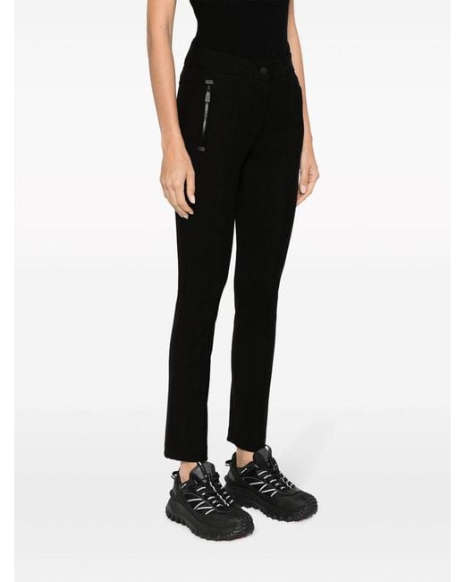 Moncler Black Trousers With Application