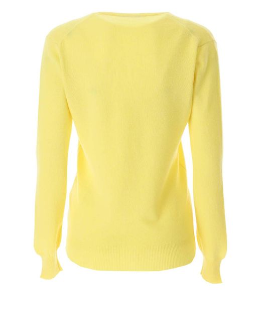 Vivetta Yellow Cashmere V Neck