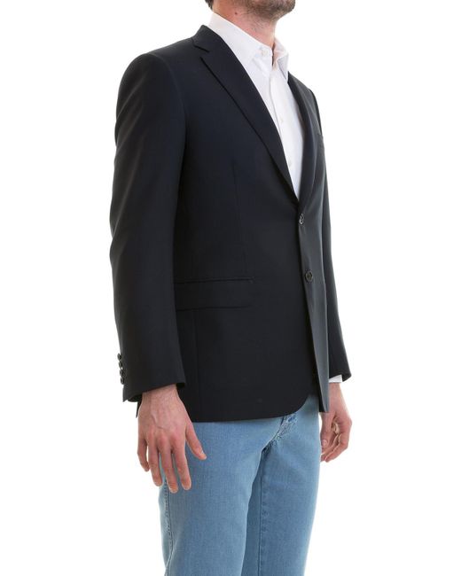 Brioni Black Brunico Two-Buttons Wool Blazer for men