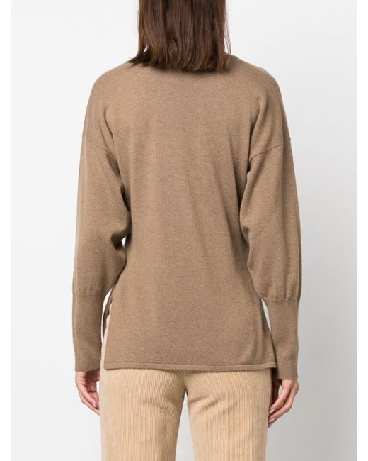 Fabiana Filippi Brown Wool And Silk Blend Sweater
