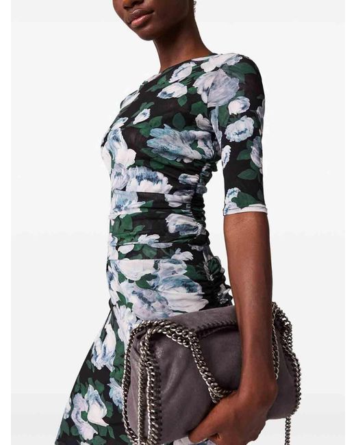 Stella McCartney Green Floral Mesh Top