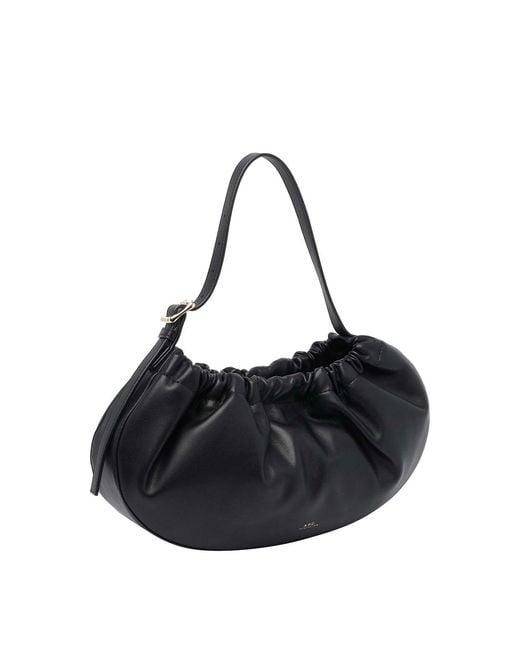 A.P.C. Black Ninon Hoop Shoulder Bag