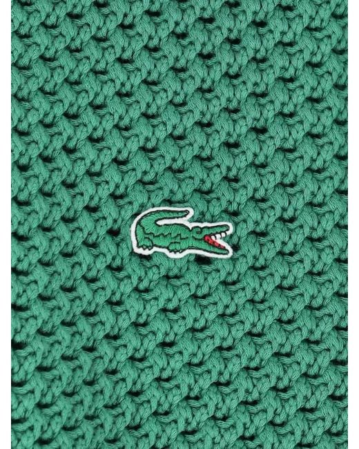 Lacoste Green Knitted Polo Shirt for men