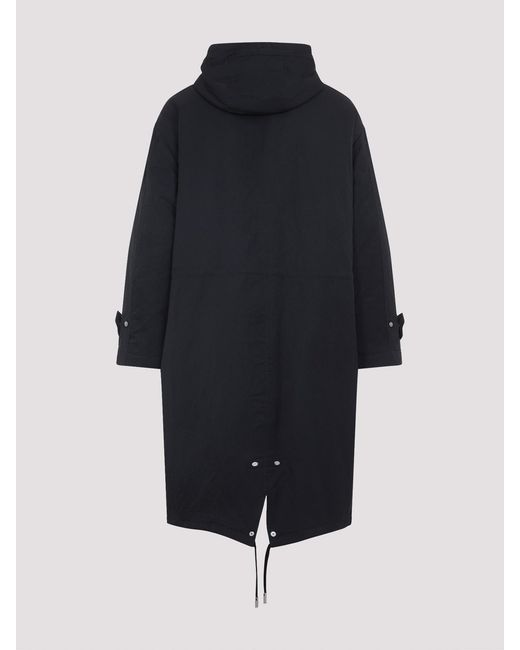 AMI Blue Padded Parka Jacket for men