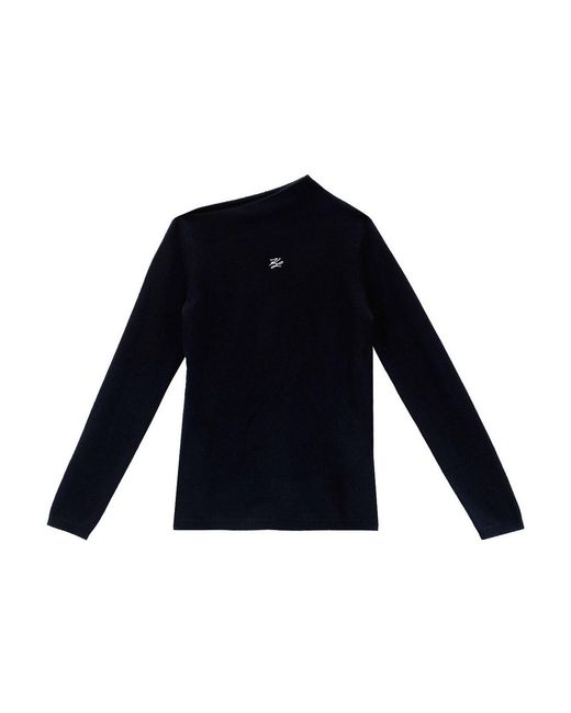 Karl Lagerfeld Blue Elegant Cashmere Sweater