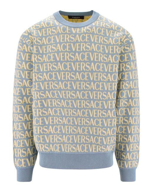 Versace Gray Round Neck for men