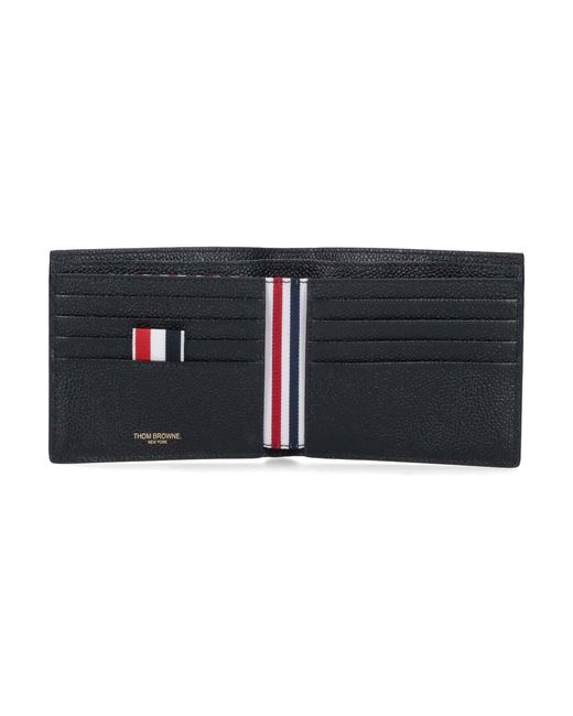 Thom Browne Black Bi-Fold Wallet for men