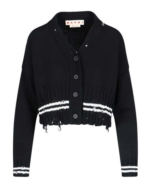 Marni Black Cardigan Scollo A V