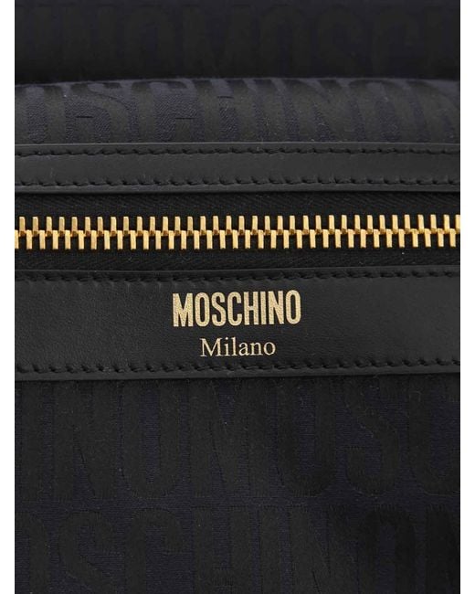 Moschino Blue Logo Backpack for men